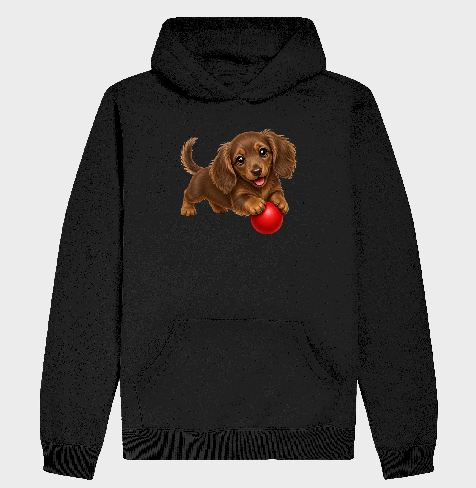 Dachshund Pelo Longo Marrom - Desenho Animado - Imagem 2