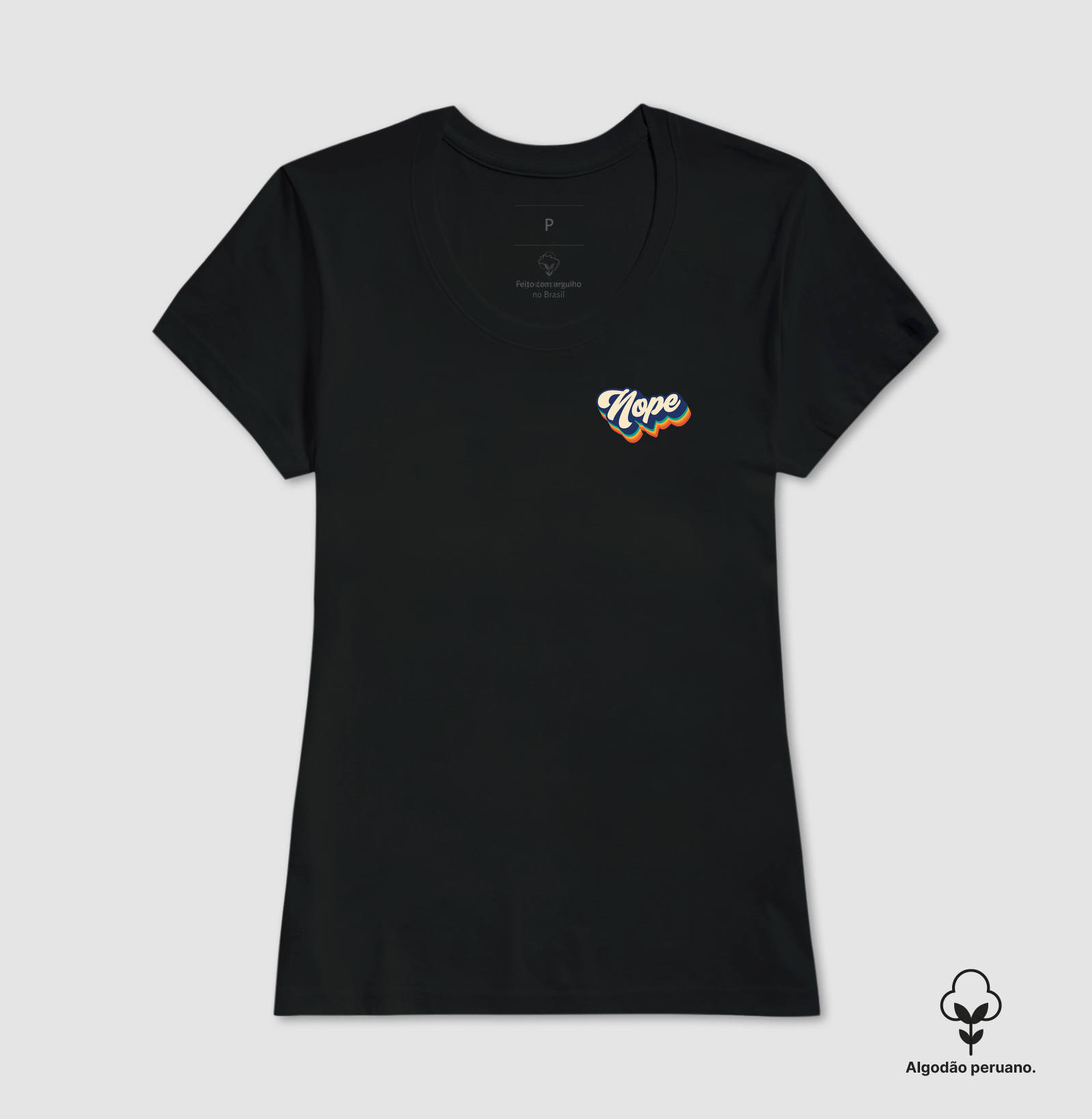 Camiseta Nope Retro Algodão Peruano - Imagem 3