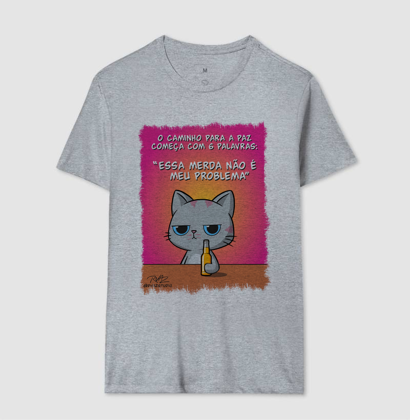 Camiseta Gato Sincero Problema - Imagem 8