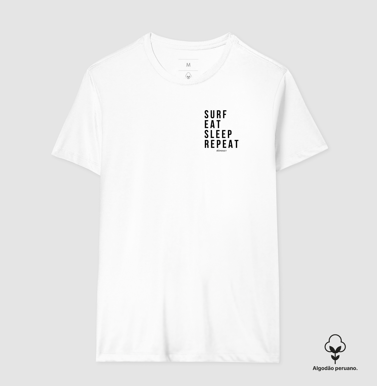 Camiseta Surf. Eat. Sleep. Repeat. - Algodão Peruano - Imagem 7