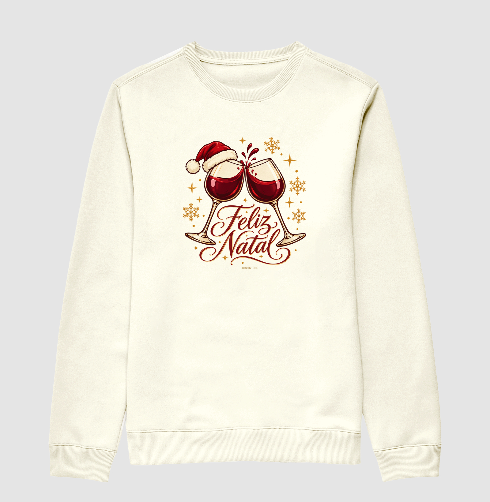 Suéter Moletom Feliz Natal – Brinde de Taças de Vinho - Imagem 2