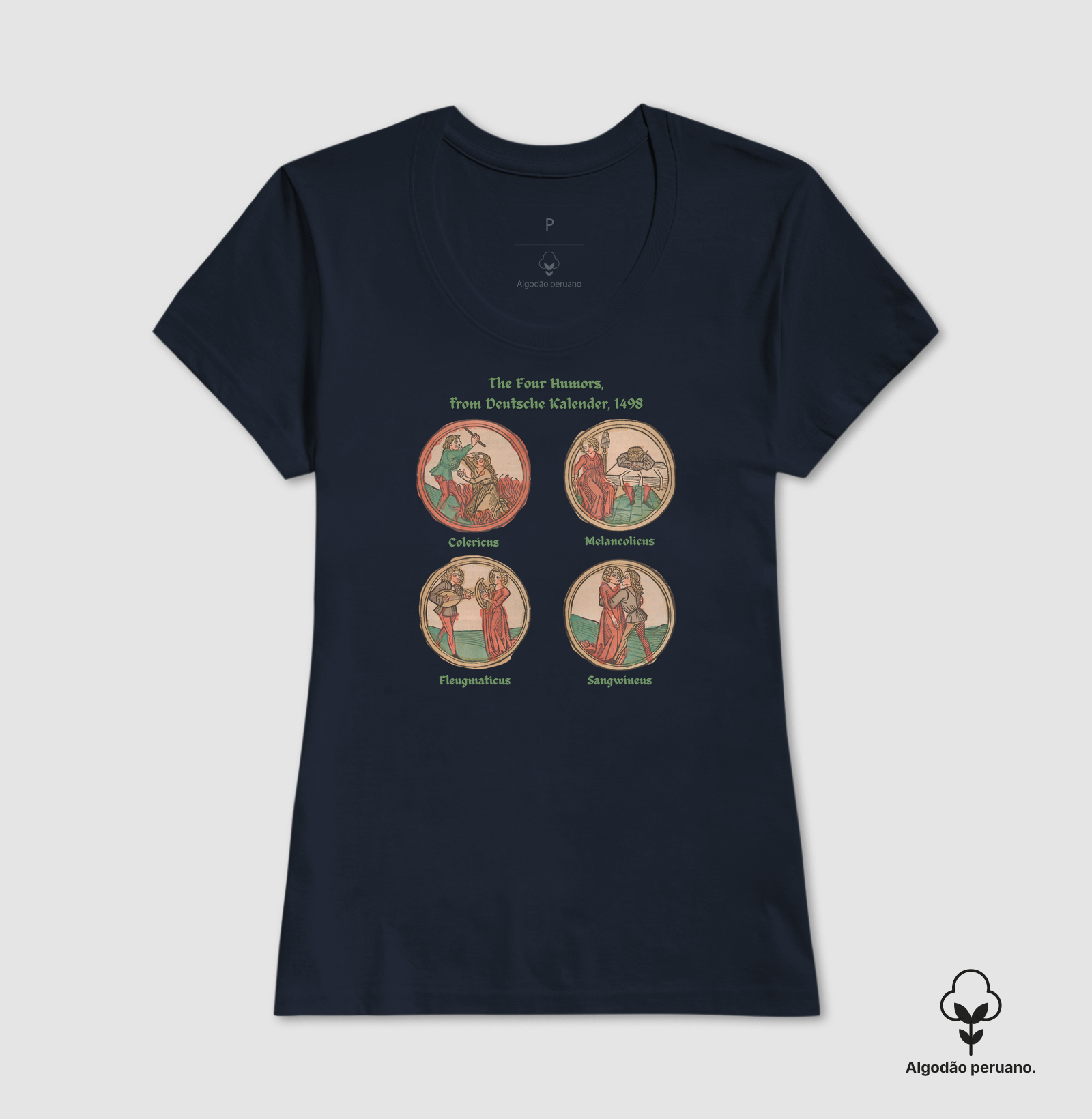 Camiseta de Algodão Peruano A Ciência dos Humores: Medicina Medieval - Imagem 3