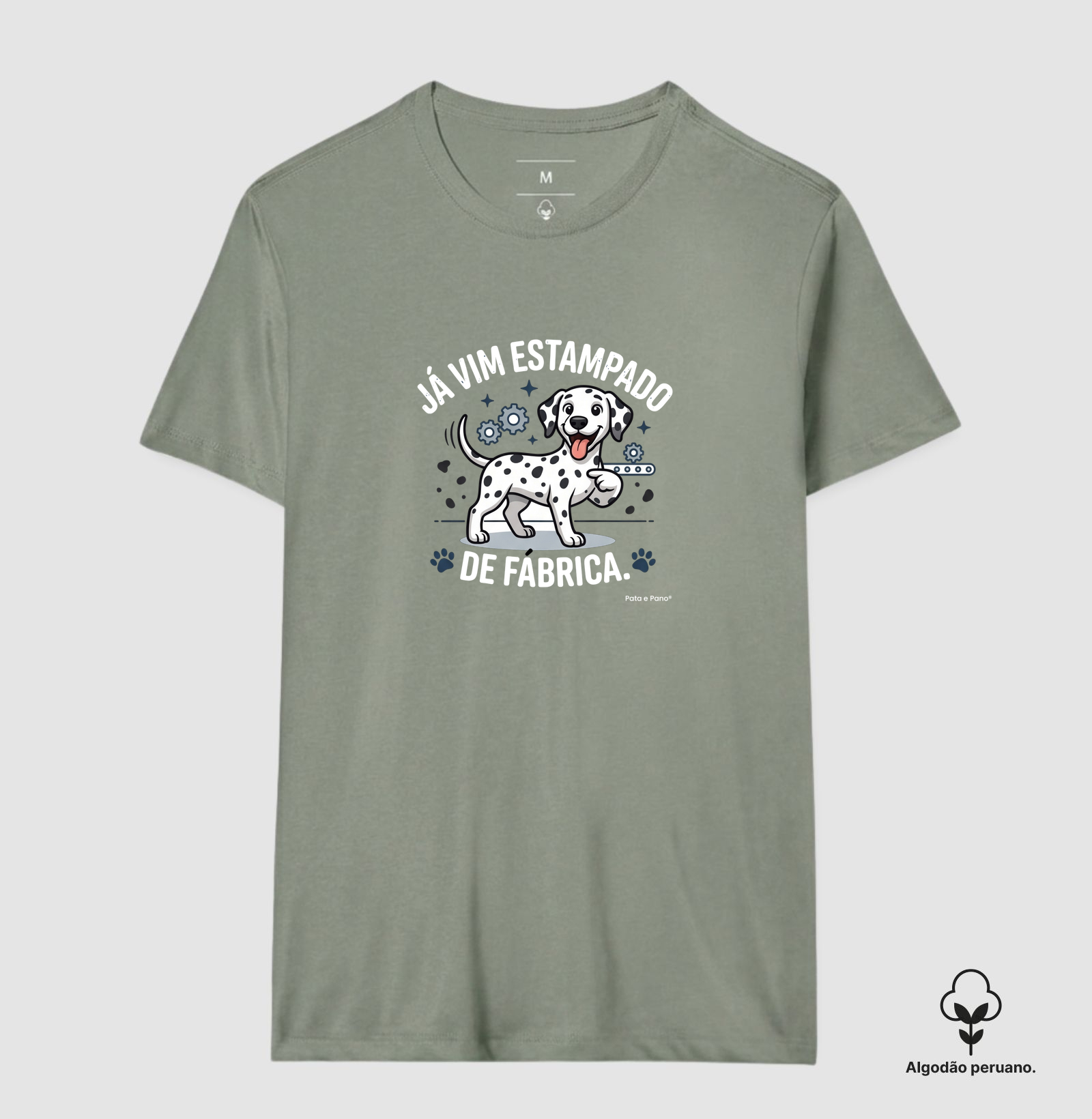 CAMISETA ALGODÃO PERUANO DALMATA ESTAMPADO - Imagem 7