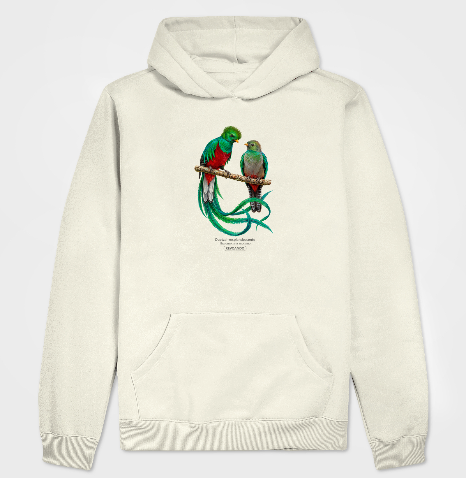 Traços Alados - Quetzal-resplandescente - Moletom Hoddie - Imagem 5