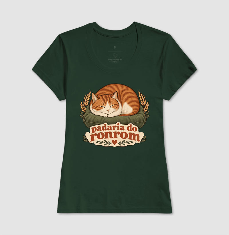 Camiseta Gato Pãozinho "padaria do ronrom" | Pelo & Pano - Imagem 13