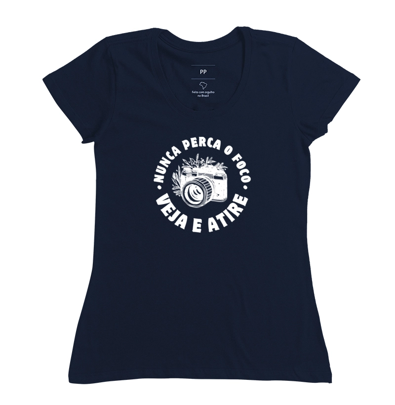 Camiseta nunca perca o foco veja e atire - Imagem 6