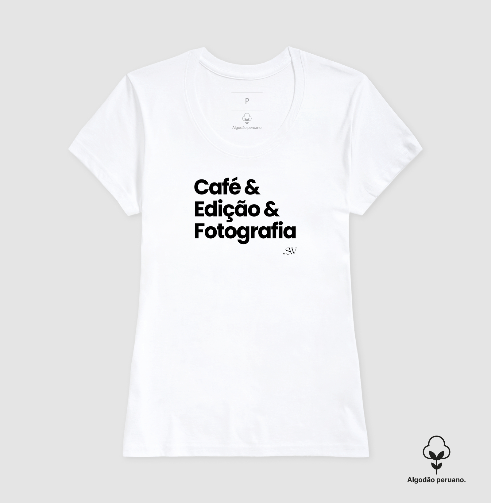 Camiseta Algodão Peruano | Shutter 03 Café & Edição & Fotografia  - Imagem 7
