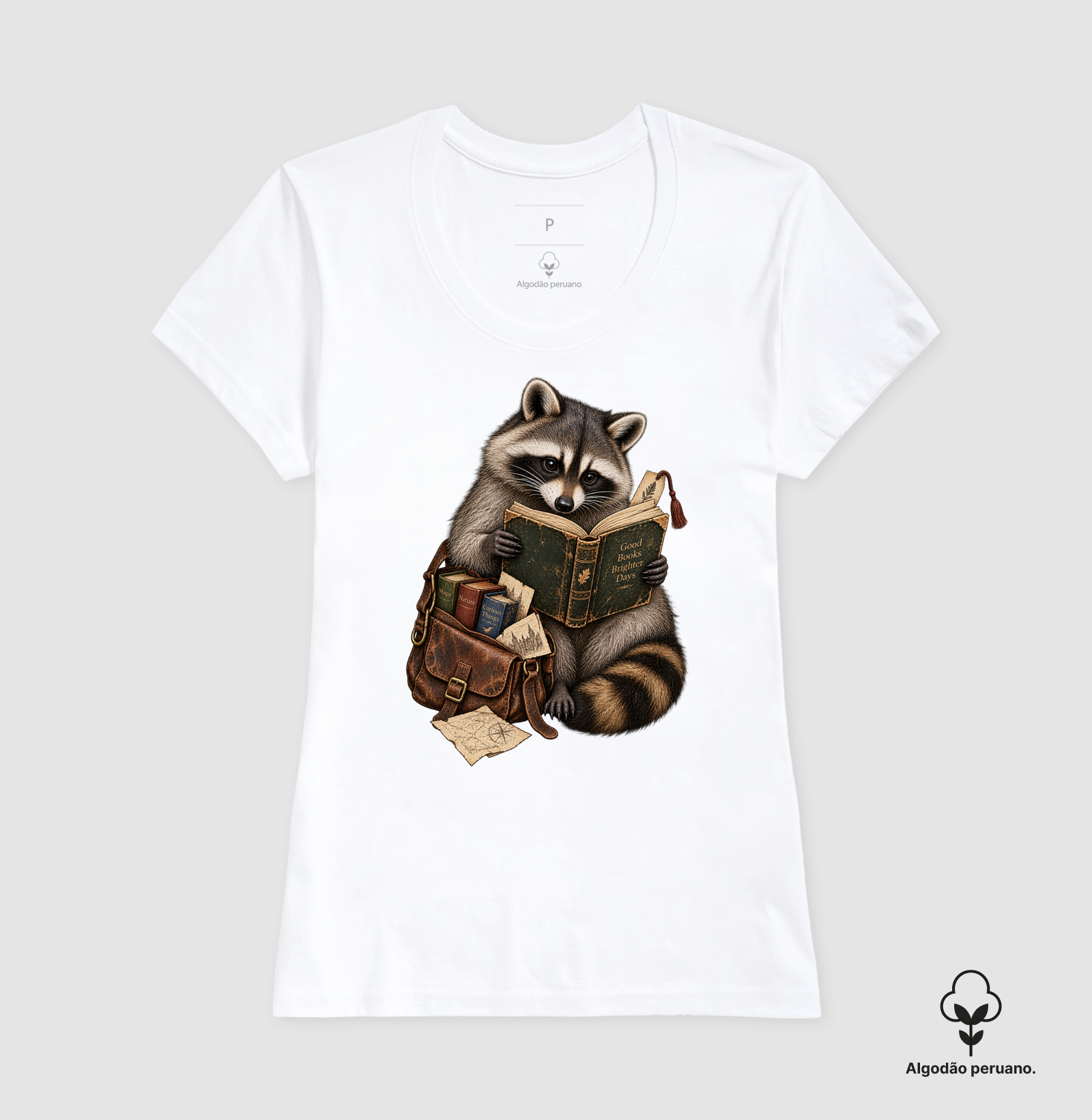 Camiseta Guaxinim Leitor - Imagem 7