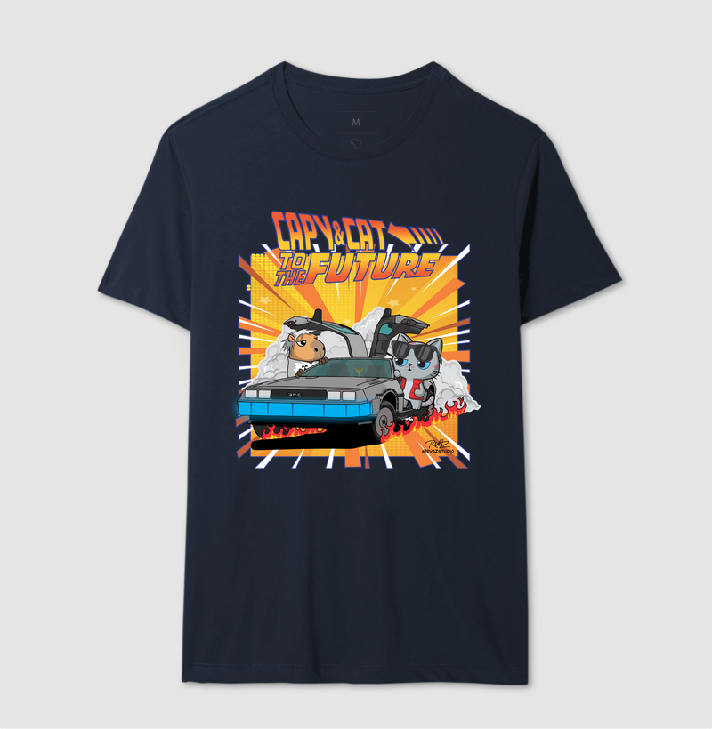 Camiseta Capy & Cat to the Future - Imagem 6