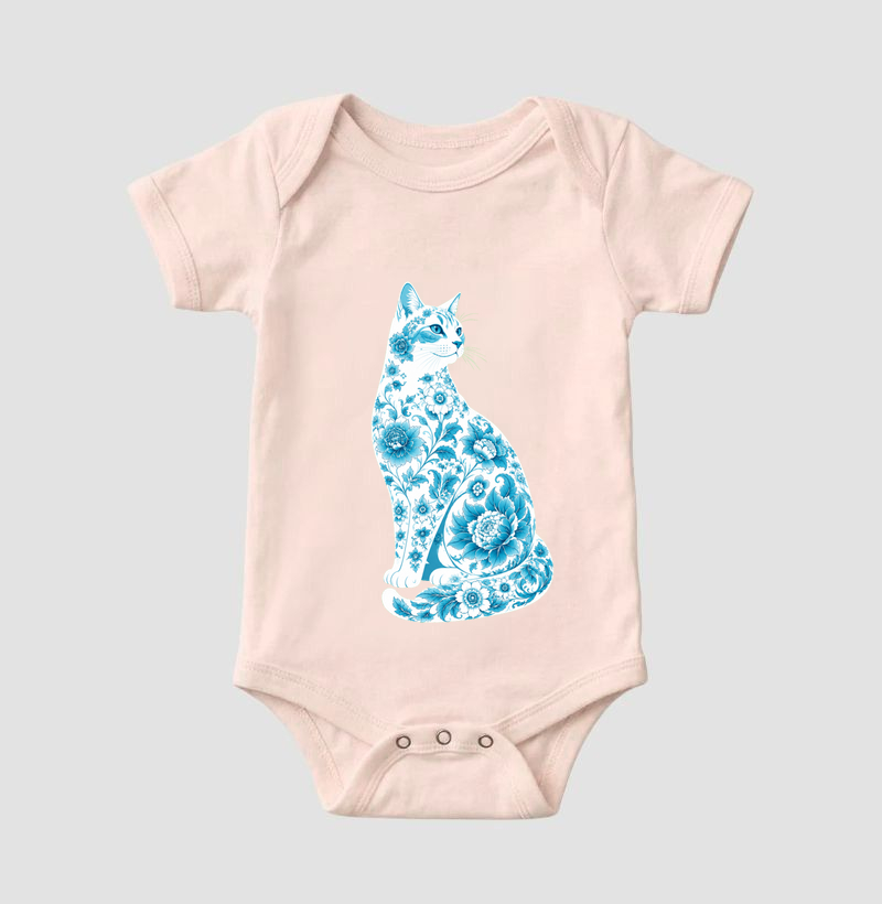 Gato Floral Azul - Imagem 5
