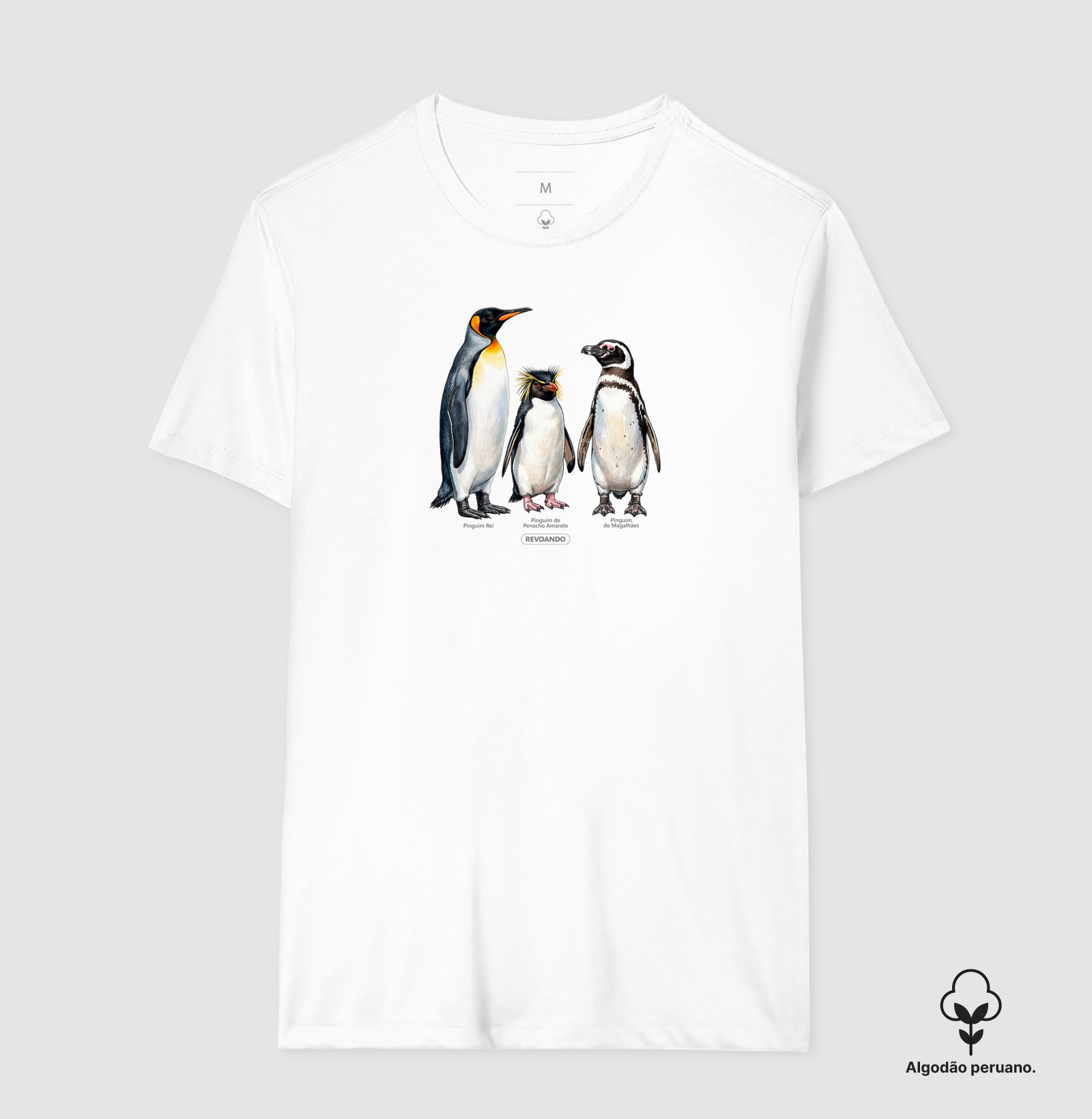 Traços Alados - Coletivo Pinguins - Algodão Peruano - Imagem 4