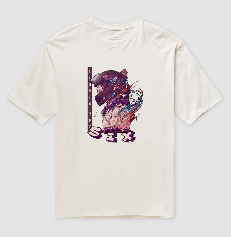 Camiseta Oversized Piloto Six | Linha Abstract — Aion Abstract - Imagem 4