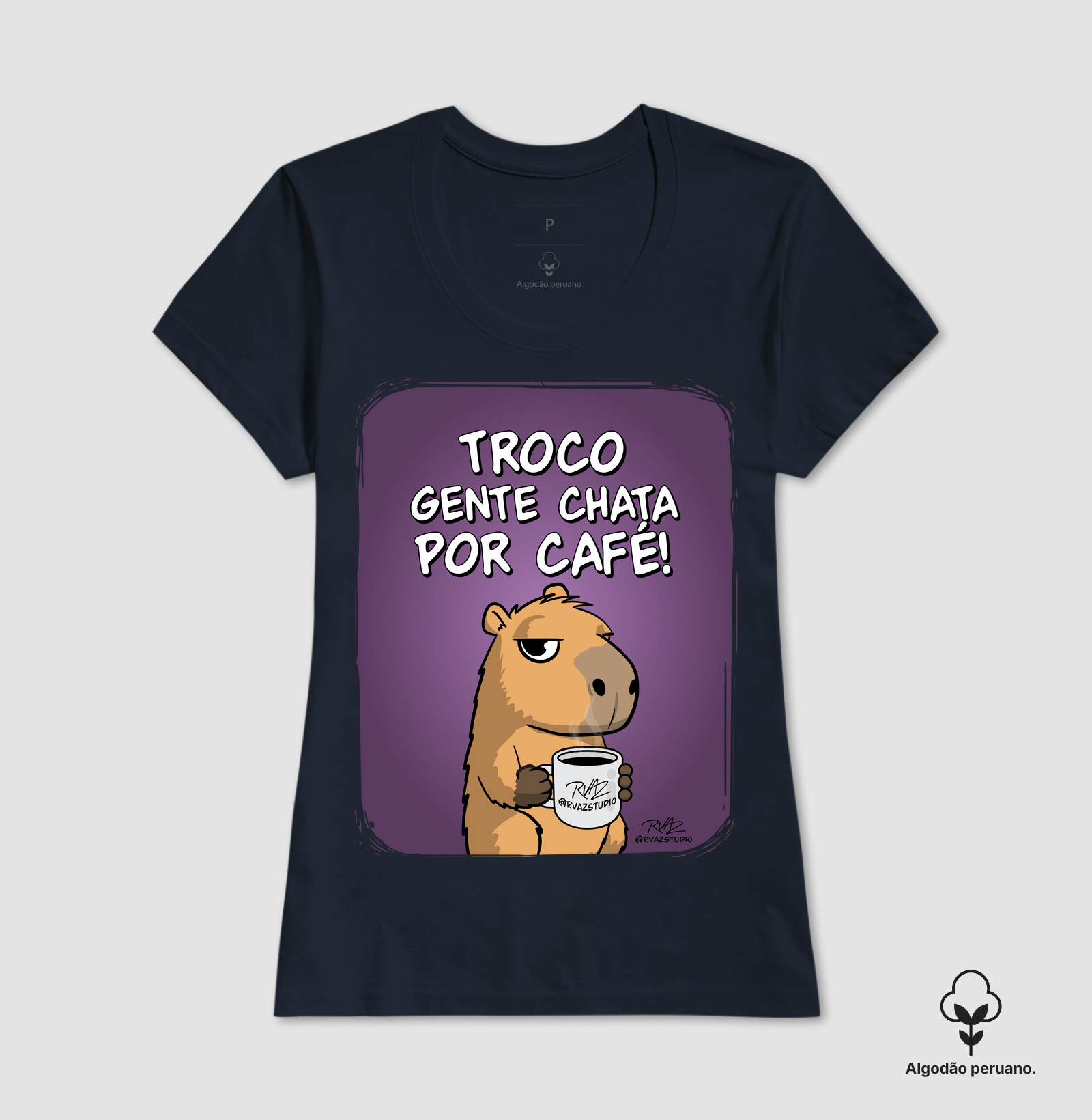 Camiseta Capivara Troco por Café - Imagem 2