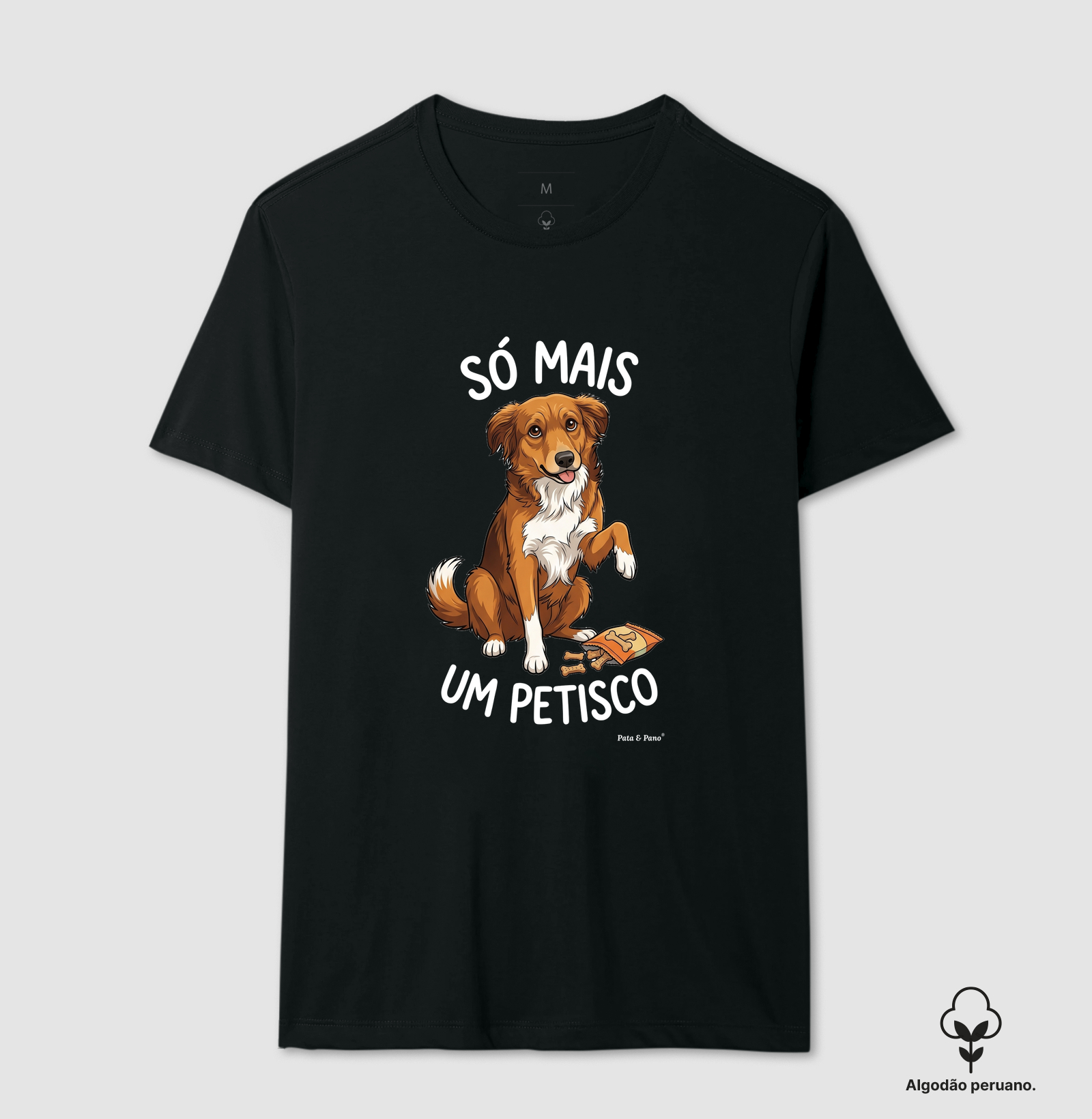 CAMISETA ALGODÃO PERUANO NOSSO MASCOTE PETISCO - Imagem 4