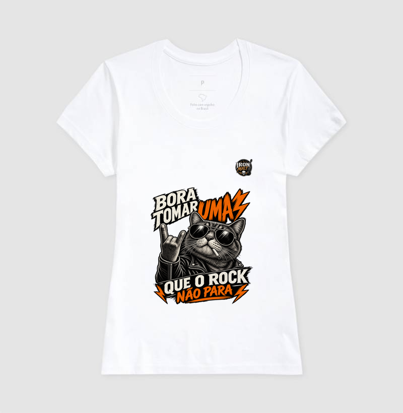 Camiseta Rock Cat – Estampa Gato Rockeiro de Óculos e Jaqueta - Imagem 5