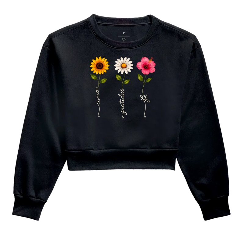 Camiseta Floresça com amor, fé e gratidão. - Imagem 2
