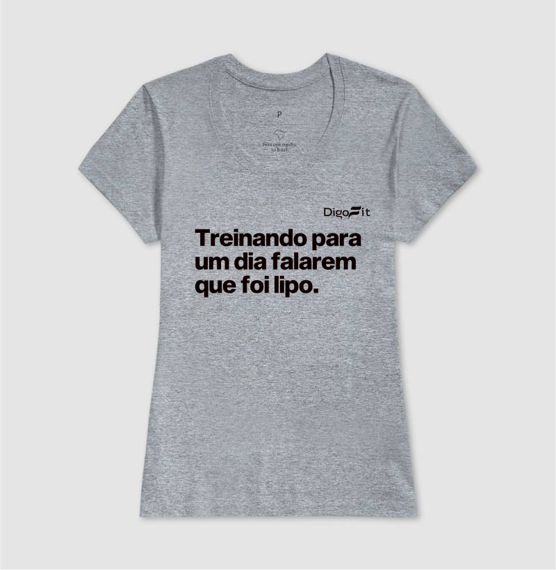 CAMISETA ACADEMIA TREINANDO PARA DIZEREM QUE FOI LIPO - Imagem 9