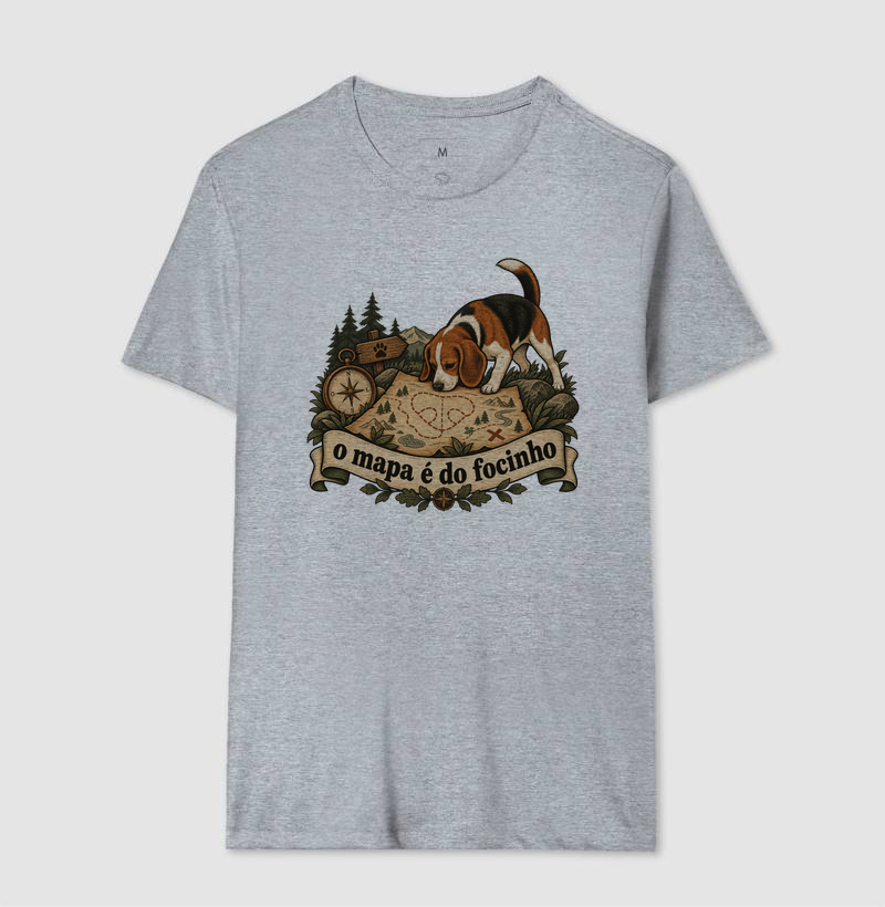 Camiseta Cachorro Aventura "o mapa é do focinho" | Pelo & Pano - Imagem 8
