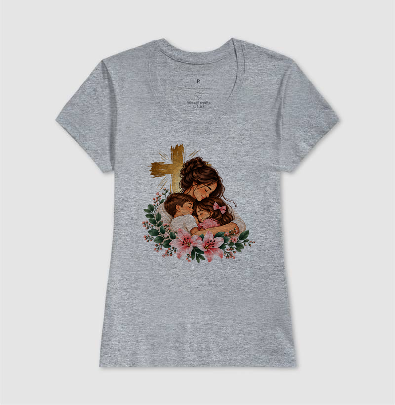Camiseta Feminina Acinturada Amor de Mãe - Imagem 5