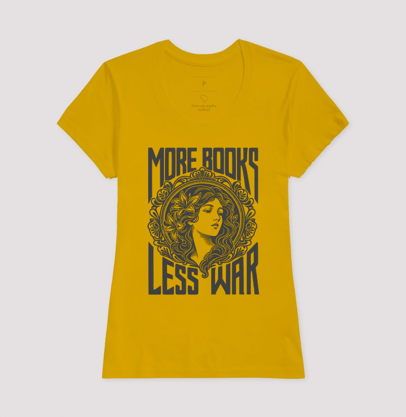 Camiseta More Books Less War – Art Nouveau - Imagem 7