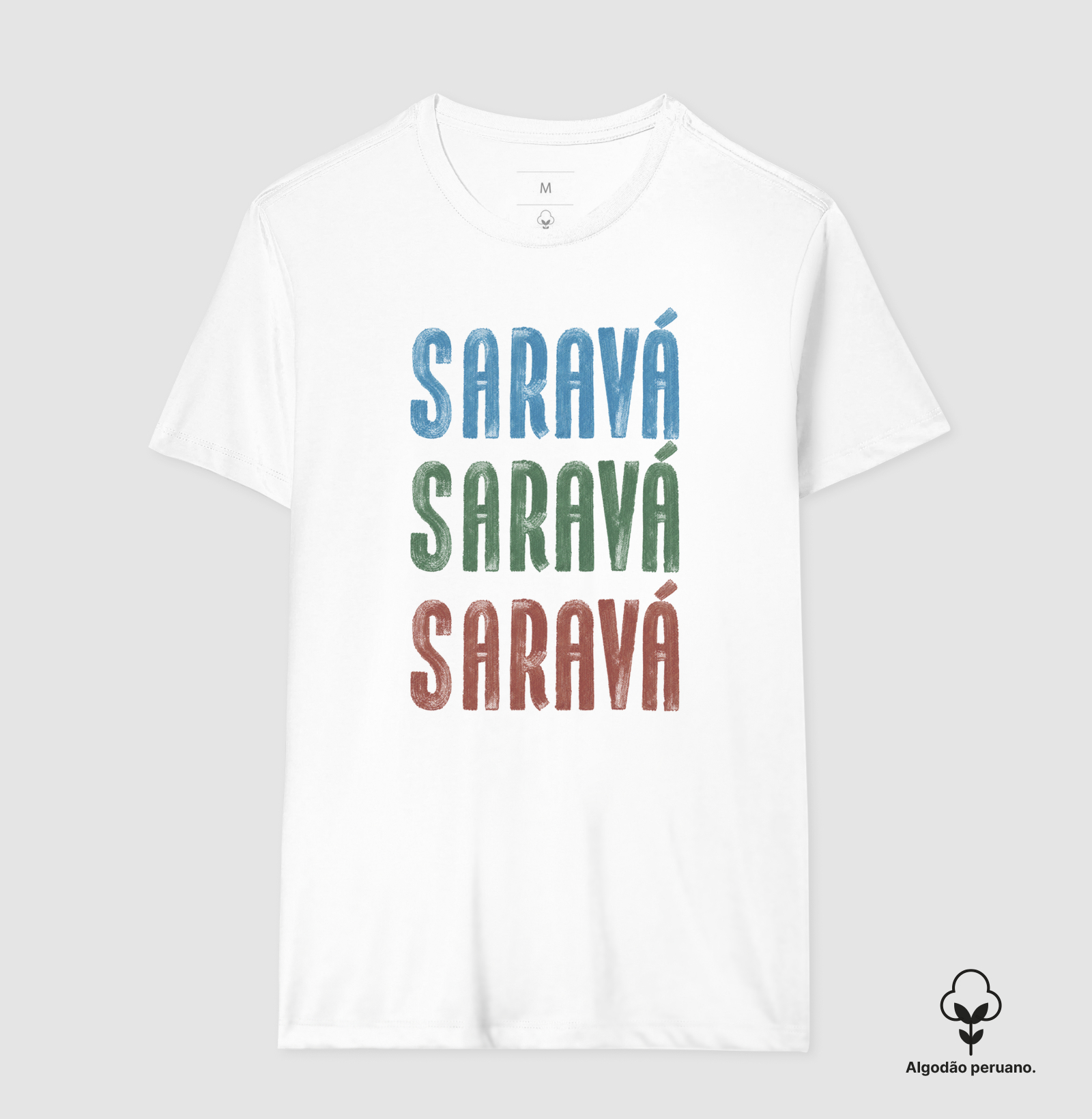 Camiseta Branca Unissex Saravá Brasilidades 100% Algodão - Imagem 5