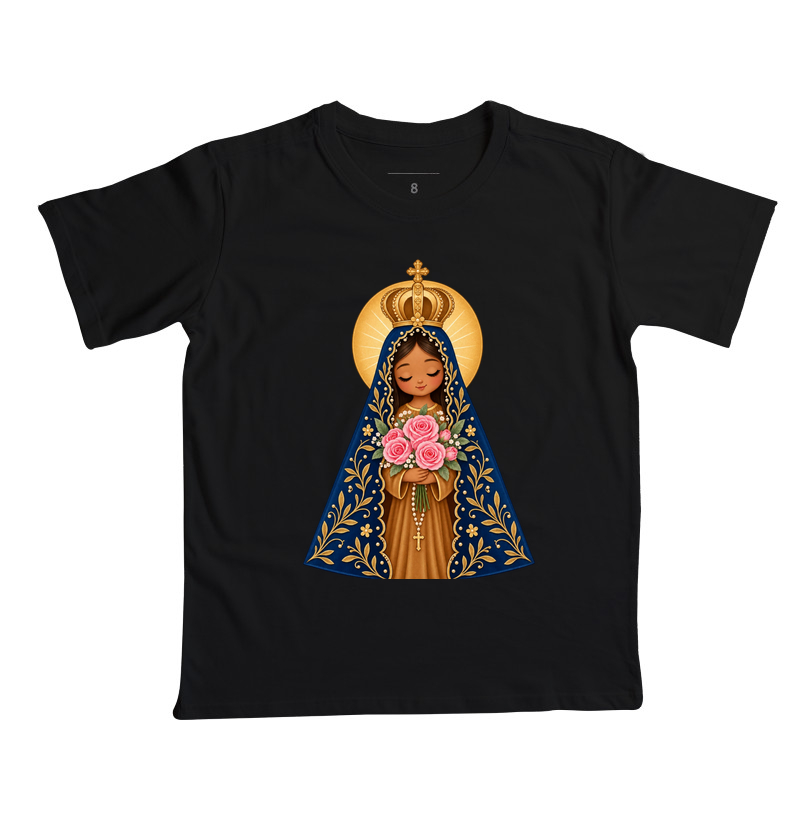 Nossa Senhora Aparecida com Flores - Baby - Imagem 4