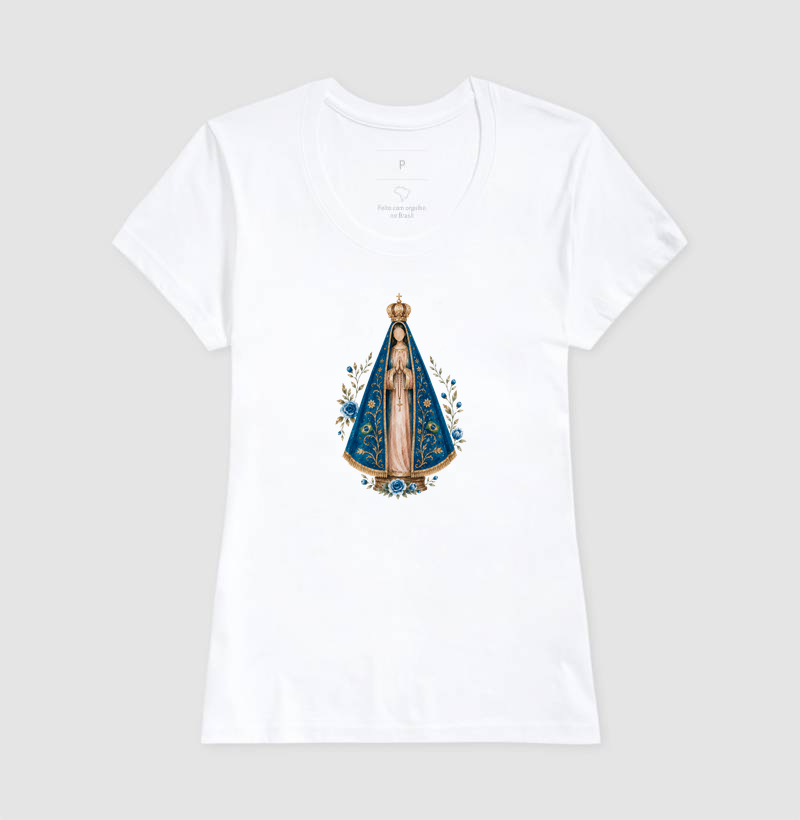 Tshirt N. Sra Aparecida Aquarela - Imagem 5