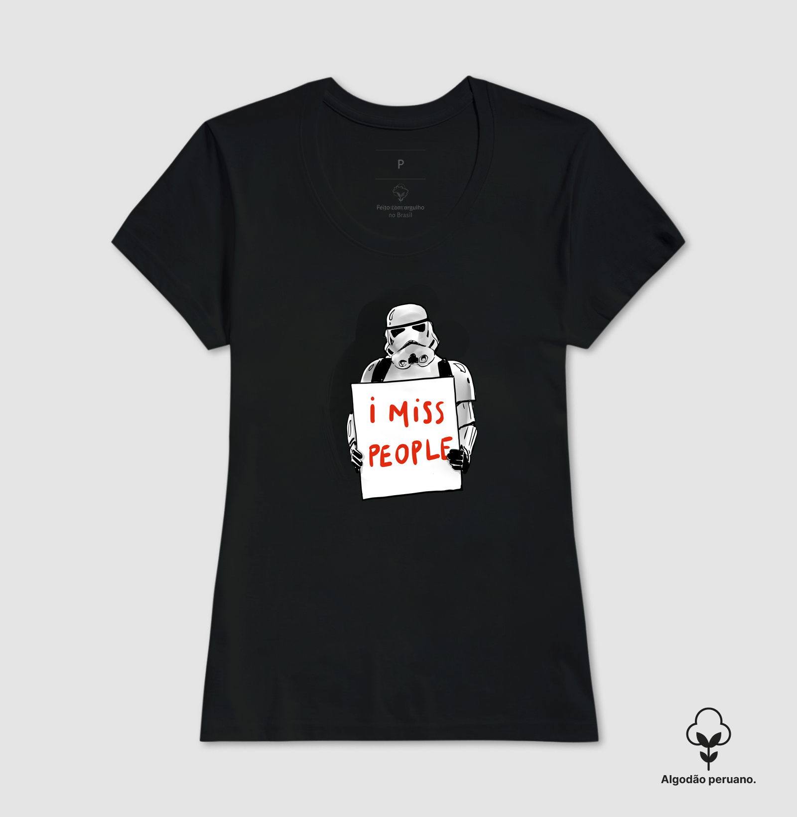 Camiseta I Miss People Algodão Peruano - Imagem 3