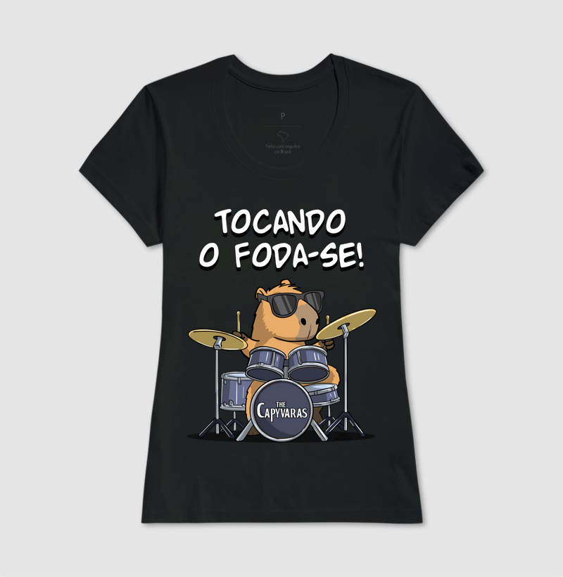 Camiseta Capivara Tocando o Foda-se - Imagem 3