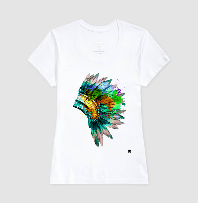 Camiseta Umbanda Cocar Caboclo - Imagem 5