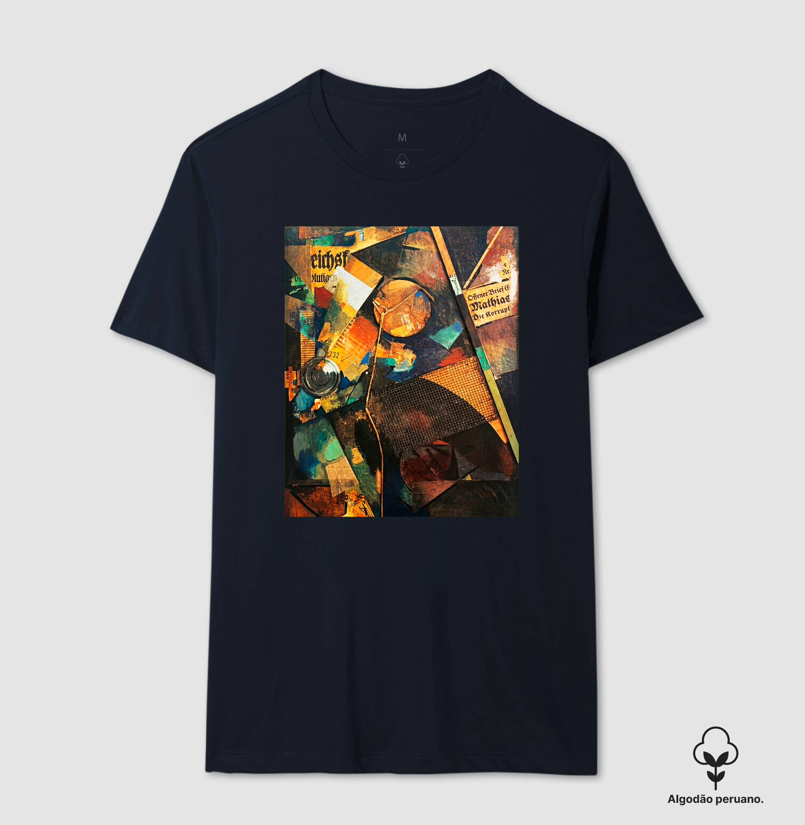 Camiseta Premium Algodão Tanguis Schwitters Pintura Abstrata Merzbild 1920 - Imagem 8