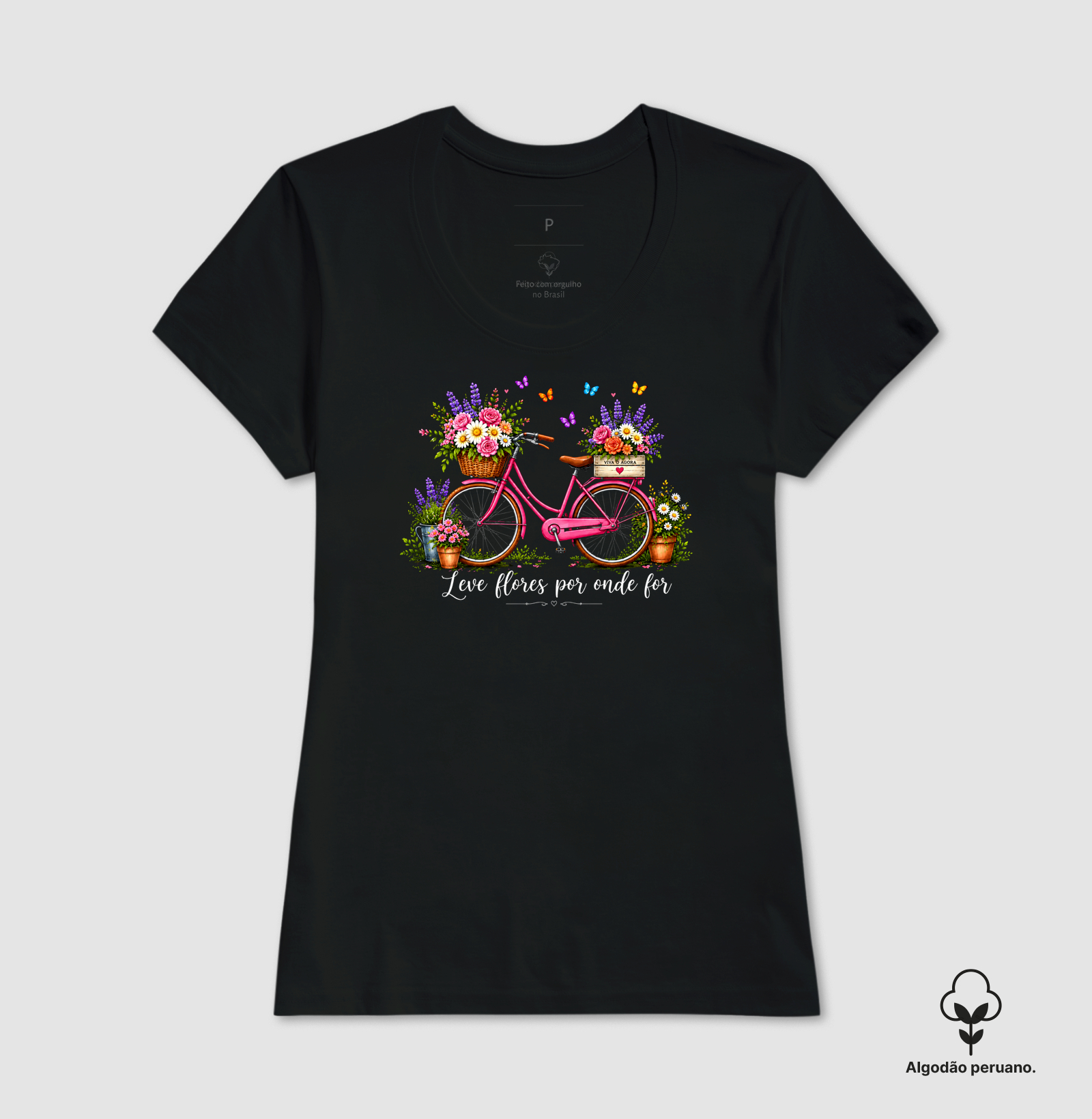Camiseta Leve flores por onde for - Imagem 2