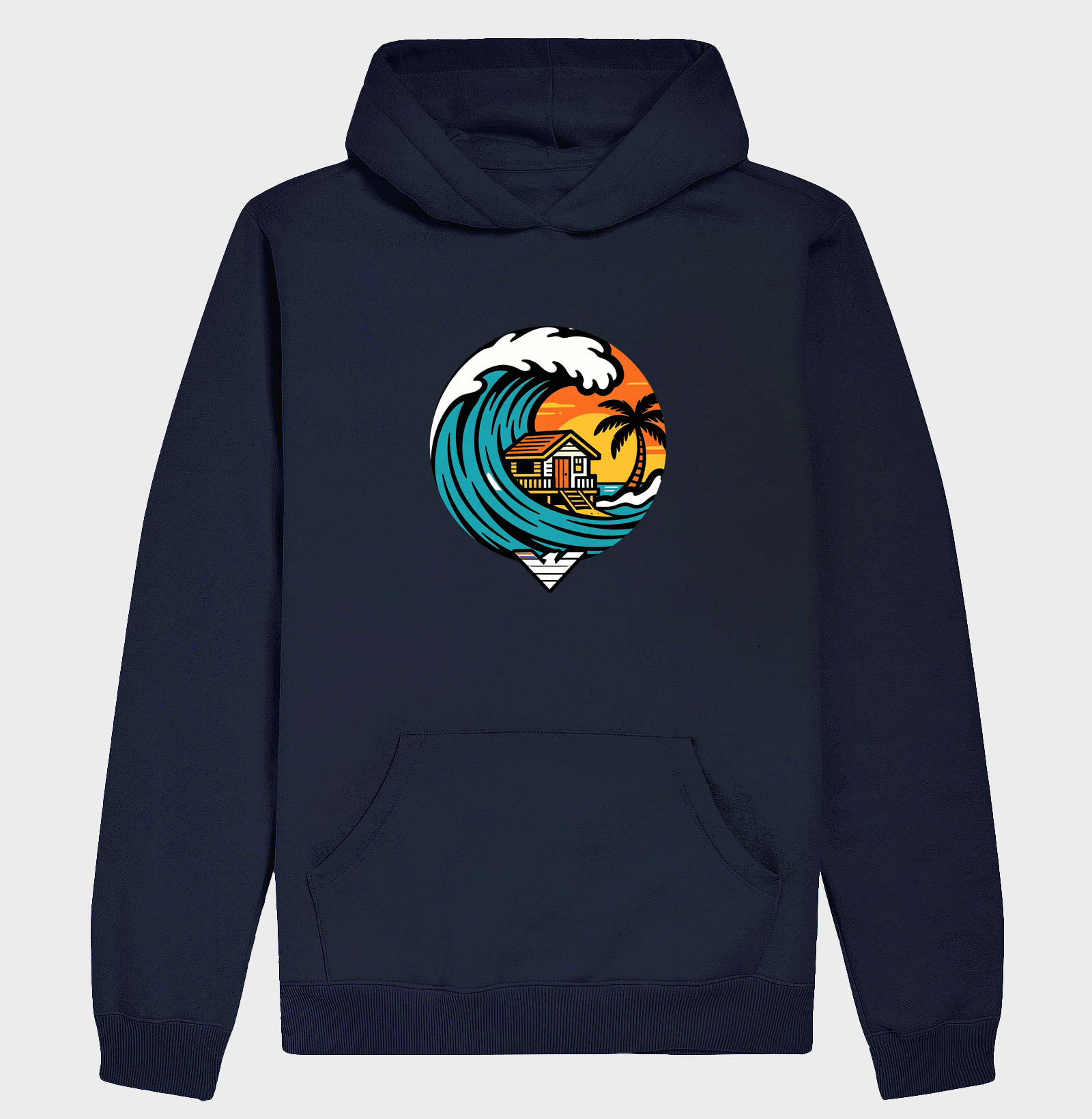 Paraíso no mar - estampa exclusiva.  Sente a brisa, ouça o som das ondas e leve a vibe do paraíso pra onde você for! Mais que uma camiseta - é levar o paraíso com você todo dia. - Imagem 4