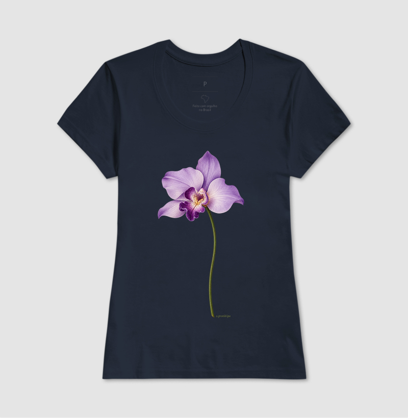 Camiseta Orquídea Lilás (estampa G) - Imagem 7