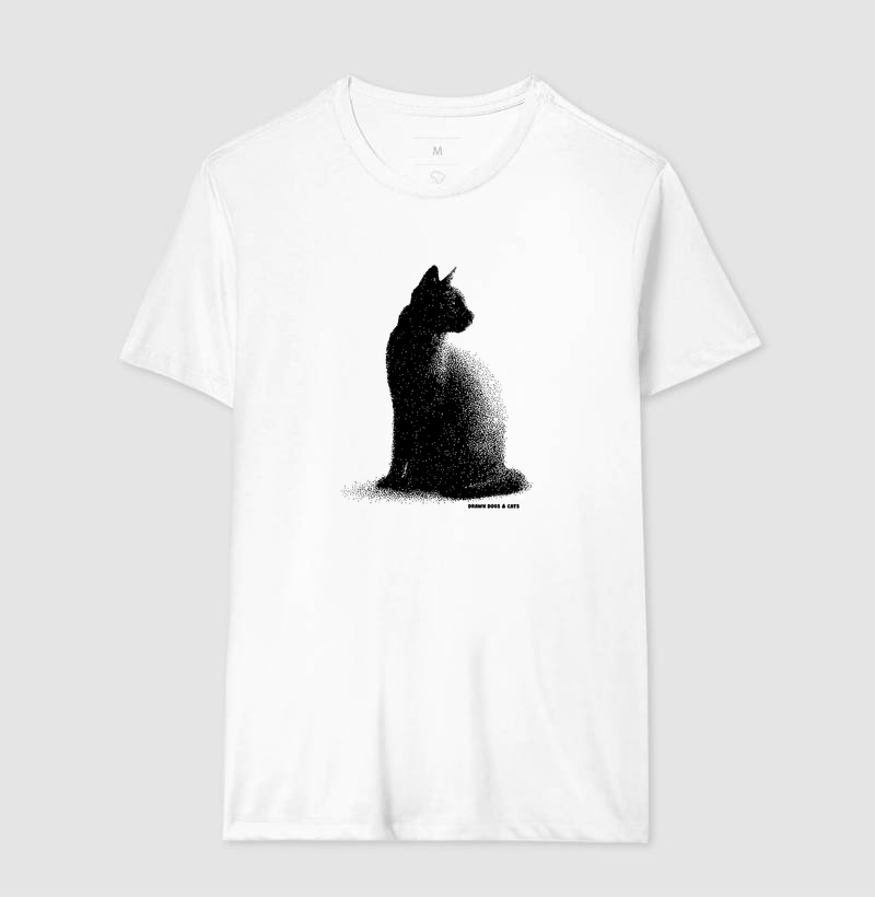 Gato pontilhismo olhando para trás - Imagem 3