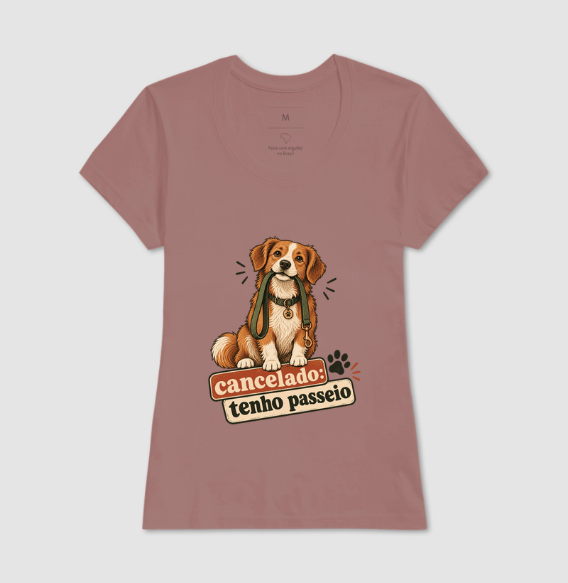 Camiseta Cachorro Engraçada "cancelado: tenho passeio" | Pelo & Pano - Imagem 17