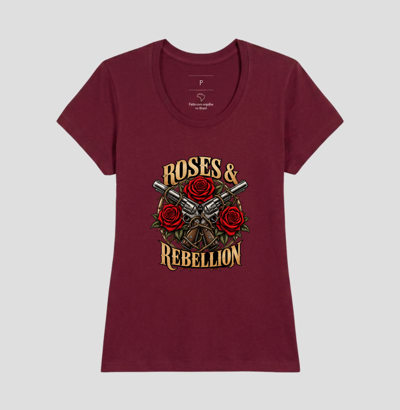 Camiseta Rock Vintage Roses & Rebellion - Imagem 19