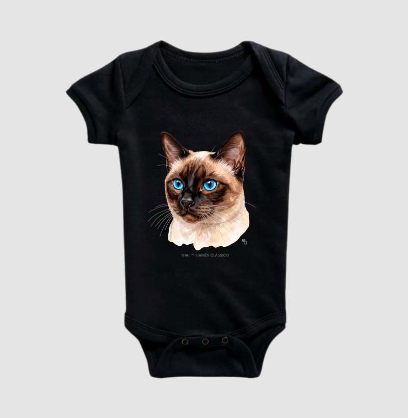 Gatos - Thai - Body Infantil - Imagem 4