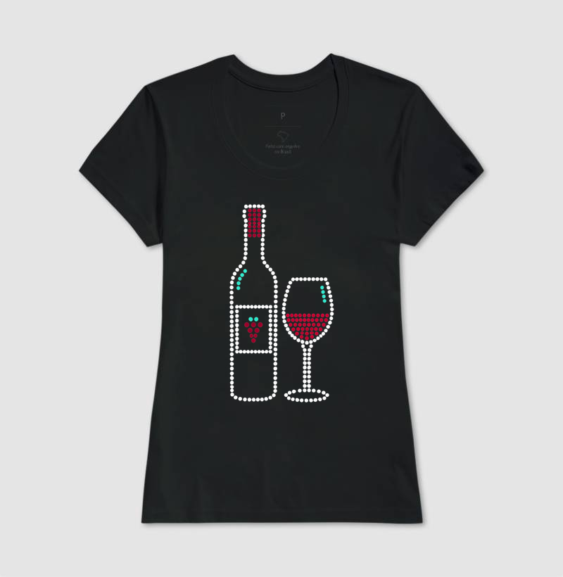 Vinho e Taça de Bolinhas - Imagem 3