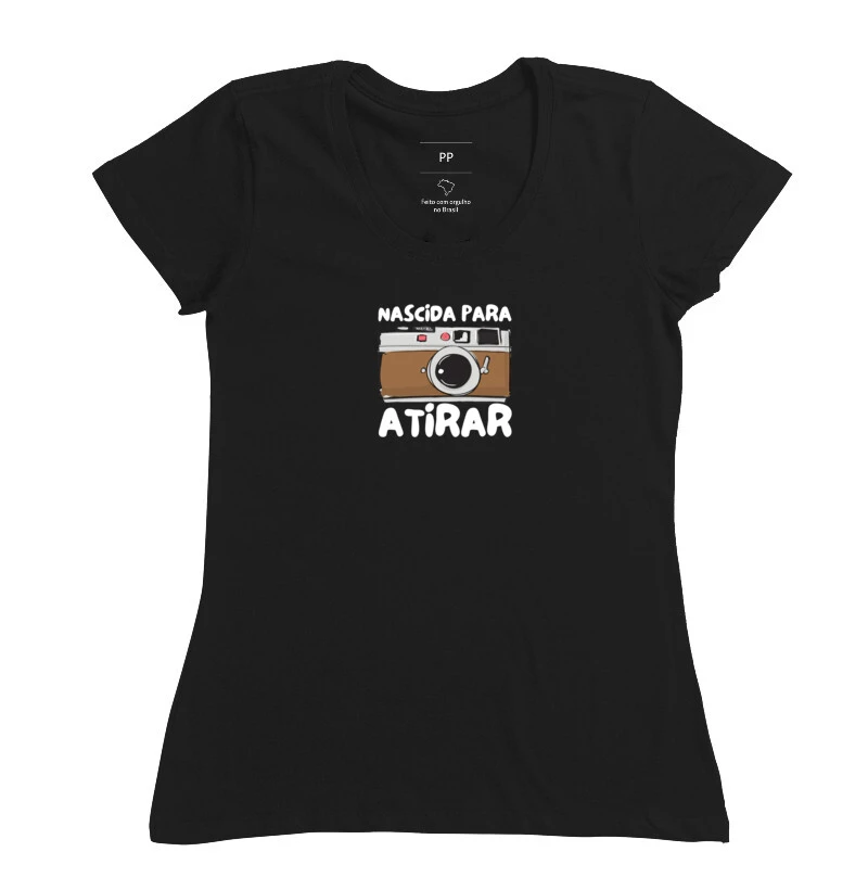 Camiseta feminina nascida para atirar - Imagem 2
