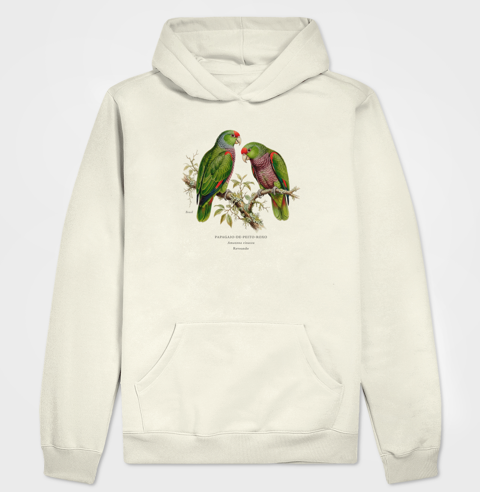Naturalistas - Papagaio-de-peito-roxo - Moletom Hoodie - Imagem 5