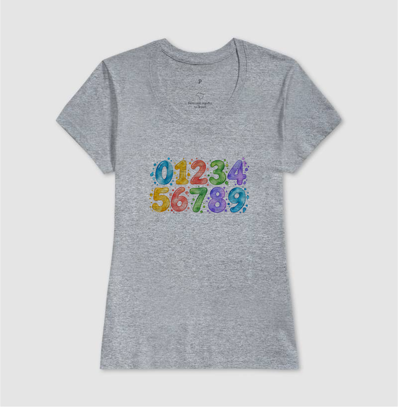 Camiseta Números em Cores - Imagem 12