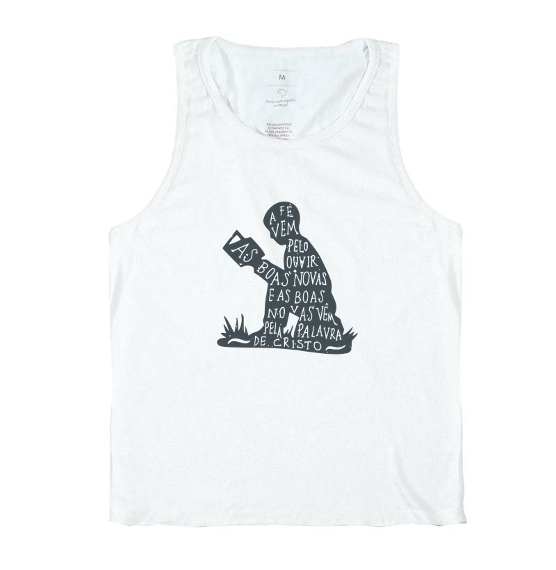 Camiseta Regata A fé vem pelo Ouvir - Imagem 2