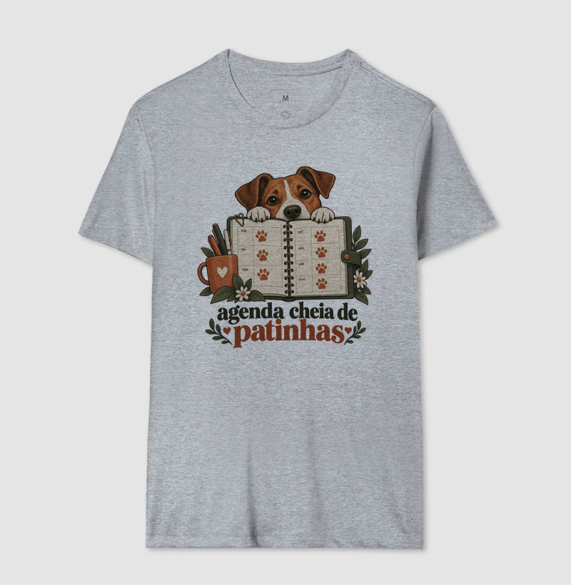 Camiseta Cachorro Rotina "agenda cheia de patinhas" | Pelo & Pano - Imagem 8