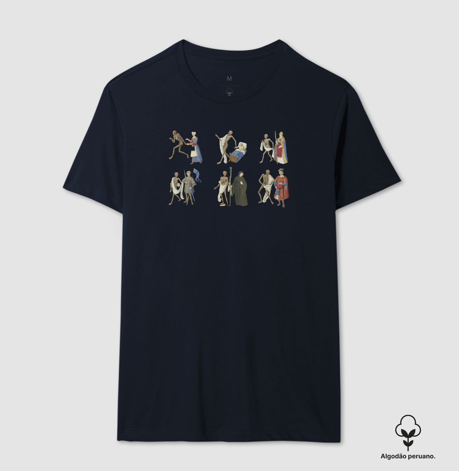 Camiseta Encontro com a Morte, França século XV - Imagem 5