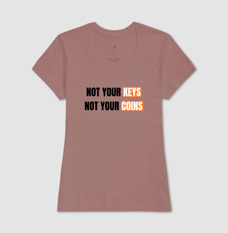 Camiseta Bitcoin Not Your Keys, Not Your Coins - Imagem 22