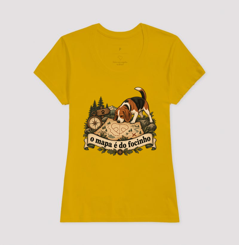 Camiseta Cachorro Aventura "o mapa é do focinho" | Pelo & Pano - Imagem 15