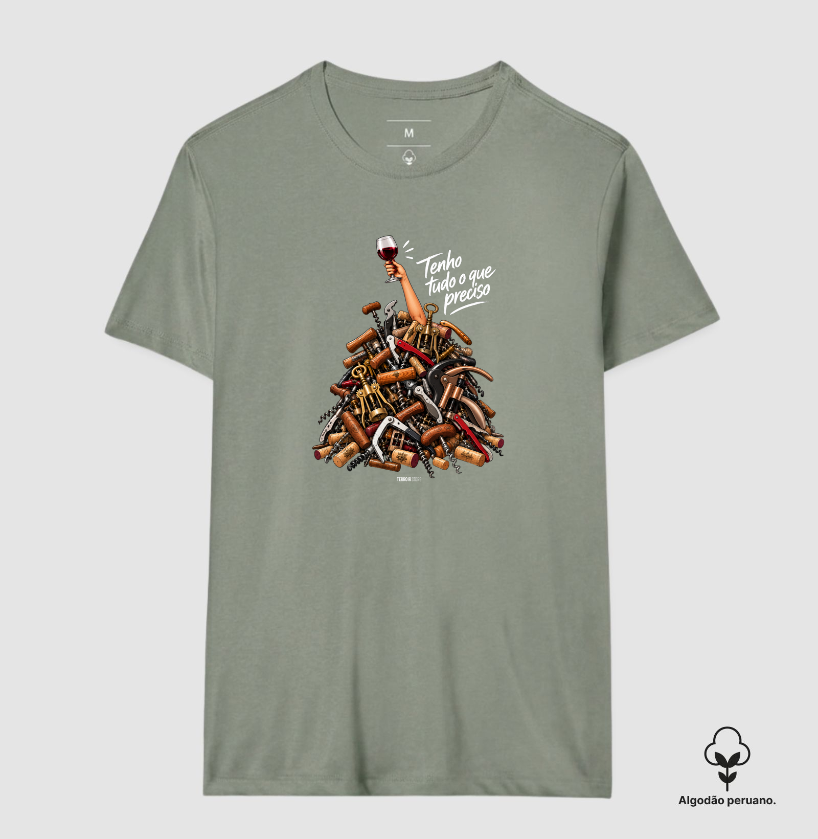 Camiseta “Tenho Tudo o Que Preciso (Mais Vinho)” – Wine Lover - Imagem 5