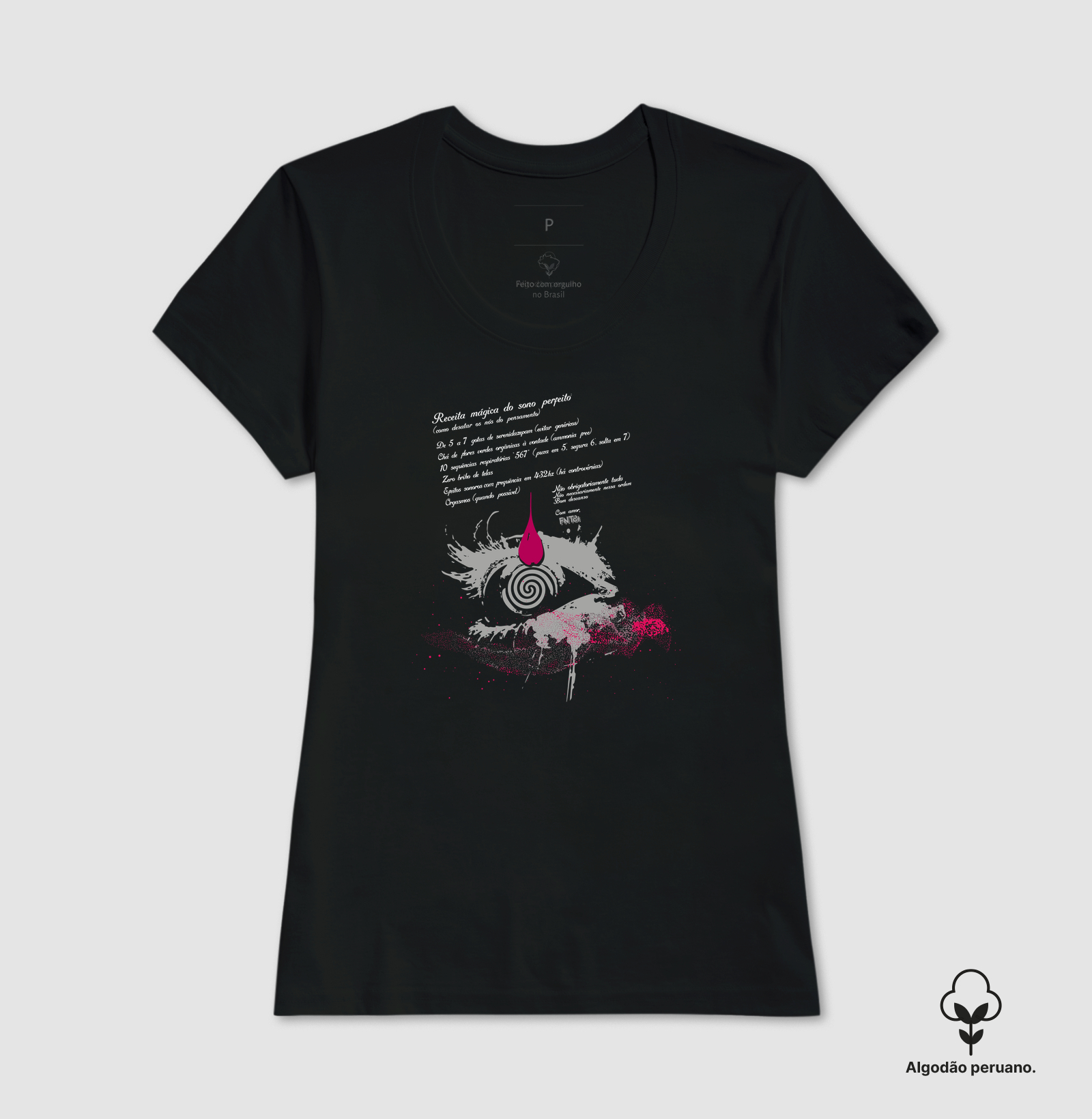 T-SHIRT "SONO" / RECEITA MÁGICA (ALGODÃO PERUANO)