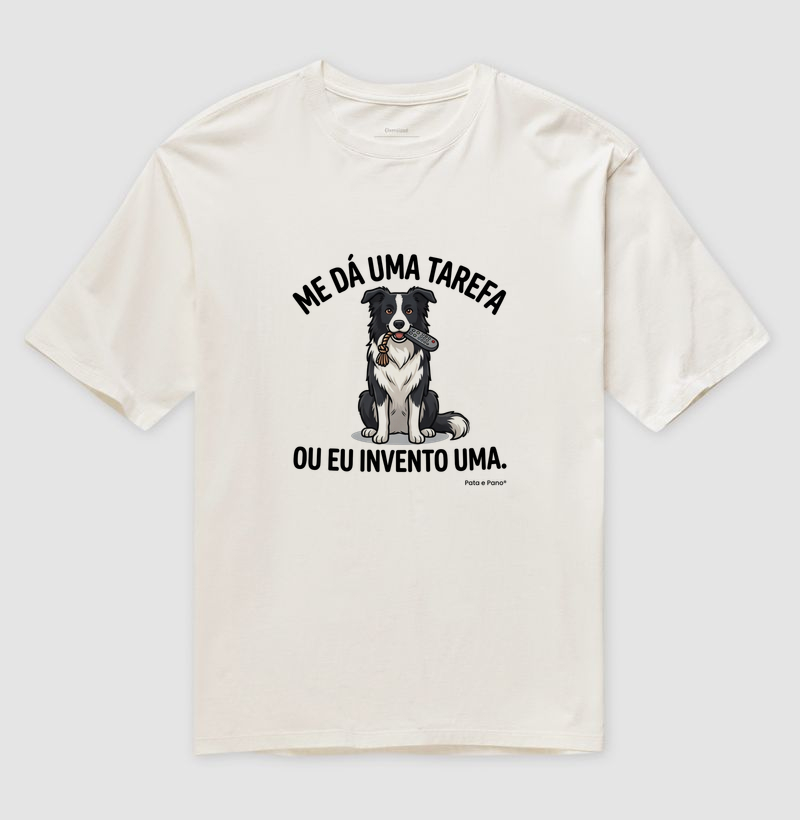 CAMISETA OVERSIZED BORDER COLLIE TAREFA - Imagem 4
